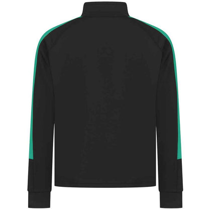 Black-Emerald - Back - Finden & Hales Childrens-Kids Knitted Track Top