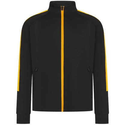 Black-Gold - Front - Finden & Hales Childrens-Kids Knitted Track Top