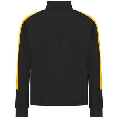 Black-Gold - Back - Finden & Hales Childrens-Kids Knitted Track Top