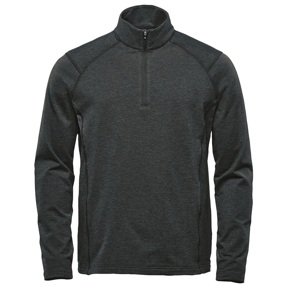 Black Heather - Front - Stormtech Mens Treeline Quarter Zip Fleece Top