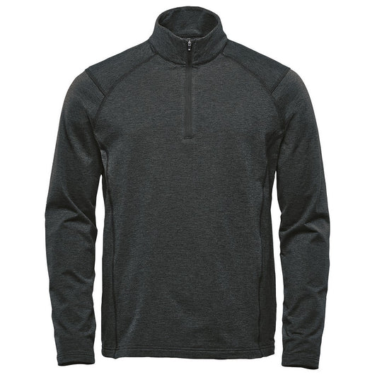Black Heather - Front - Stormtech Mens Treeline Quarter Zip Fleece Top