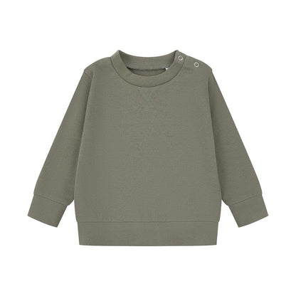 Khaki - Front - Larkwood Childrens-Kids Sustainable Sweatshirt