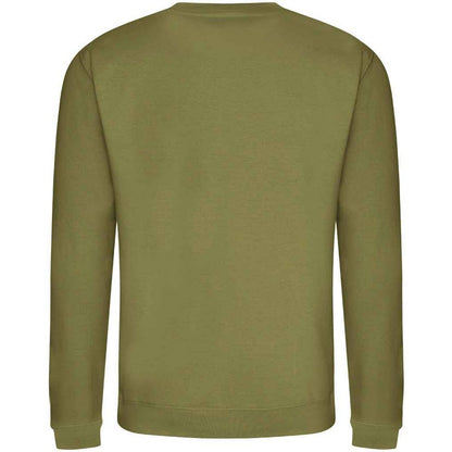 Khaki Green - Back - Awdis Unisex Adult Soft Touch Sweatshirt