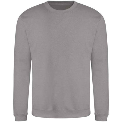 Platinum Grey - Front - Awdis Unisex Adult Soft Touch Sweatshirt