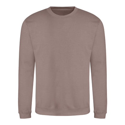 Mocha Brown - Back - Awdis Unisex Adult Soft Touch Sweatshirt