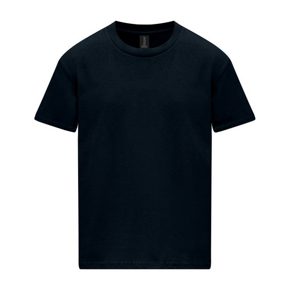 Pitch Black - Front - Gildan Childrens-Kids Softstyle Midweight T-Shirt