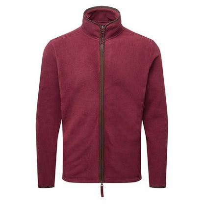 Burgundy-Brown - Front - Premier Mens Artisan Fleece Jacket