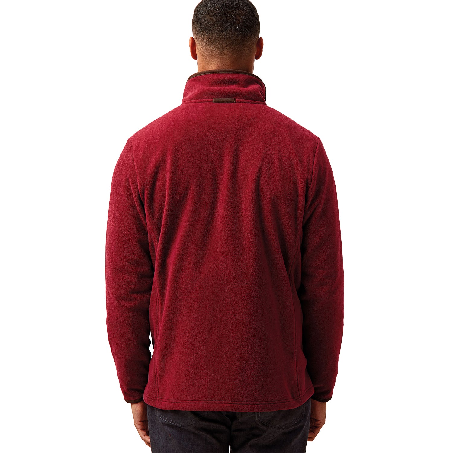 Burgundy-Brown - Back - Premier Mens Artisan Fleece Jacket