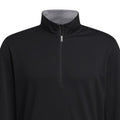 Black - Side - Adidas Mens Elevated Quarter Zip Sweatshirt