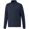 Collegiate Navy - Front - Adidas Mens Elevated Quarter Zip Sweatshirt