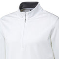 White - Side - Adidas Mens Elevated Quarter Zip Sweatshirt