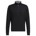 Black - Front - Adidas Mens Elevated Quarter Zip Sweatshirt