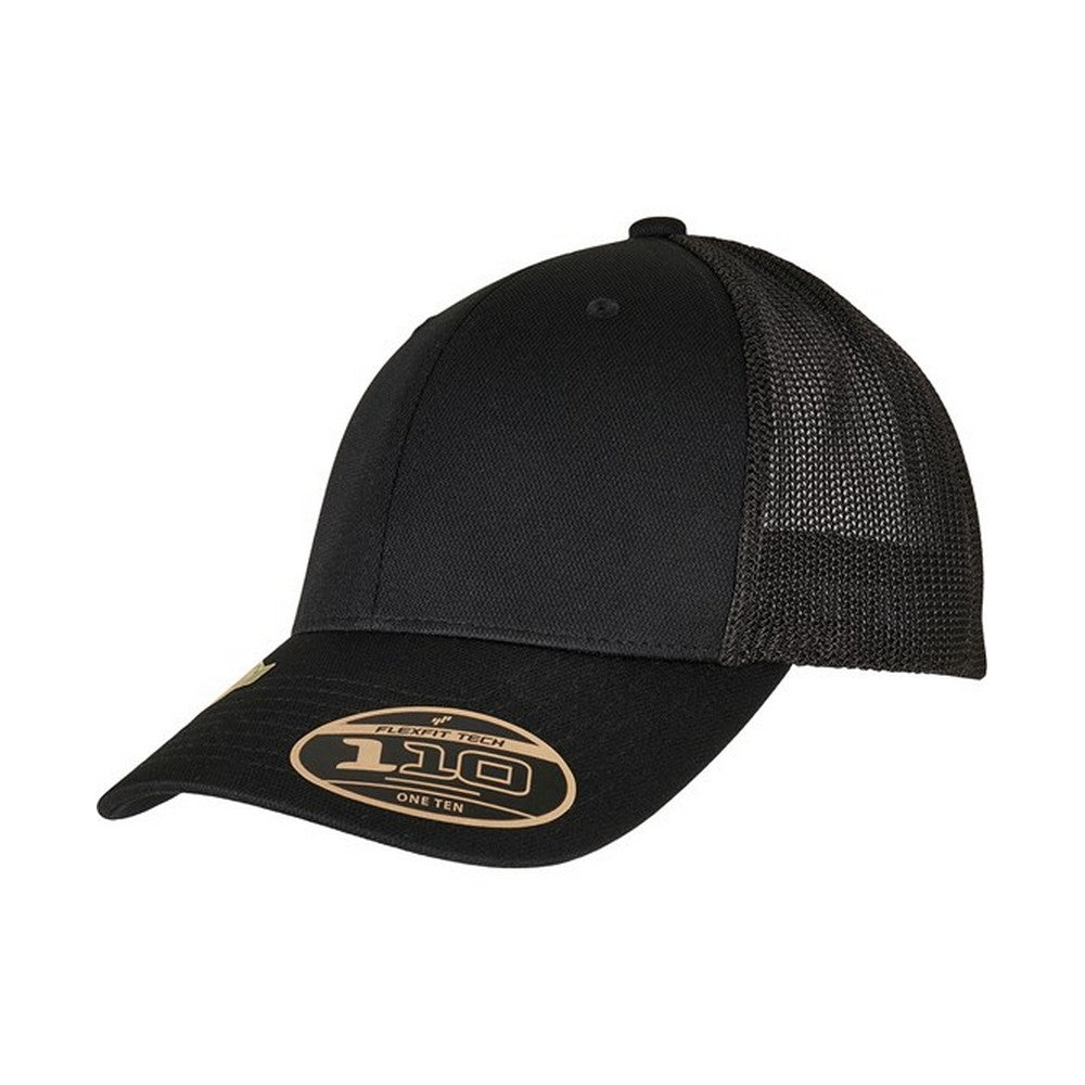 Black - Front - Flexfit Alpha Shape Trucker Cap