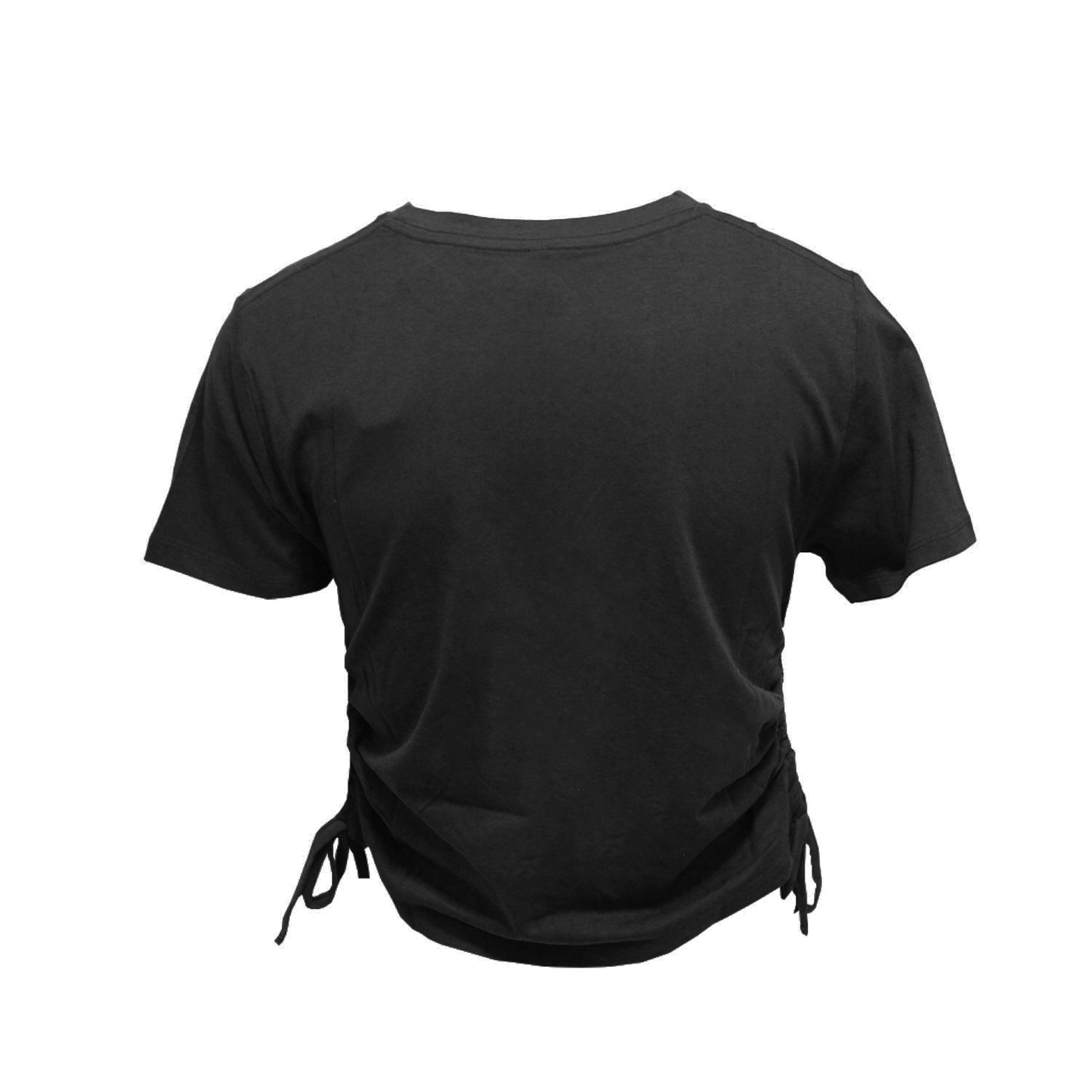 Black - Back - TriDri Womens-Ladies Ruched Crop Top