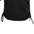 Black - Side - TriDri Womens-Ladies Ruched Crop Top