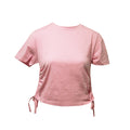 Light Pink - Front - TriDri Womens-Ladies Ruched Crop Top
