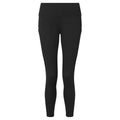 Black - Front - TriDri Womens-Ladies Recycled 7-8 Leggings