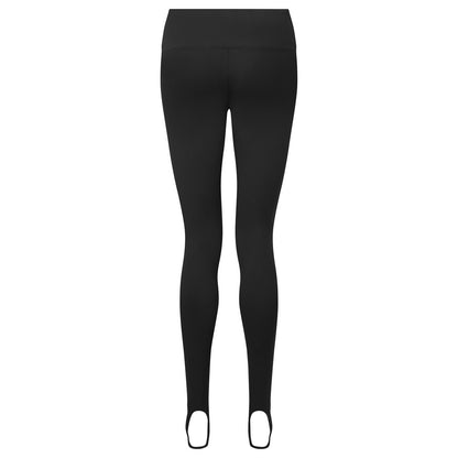 Black - Back - TriDri Womens-Ladies Recycled Stirrup Dance Tights