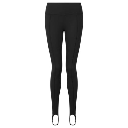 Black - Front - TriDri Womens-Ladies Recycled Stirrup Dance Tights
