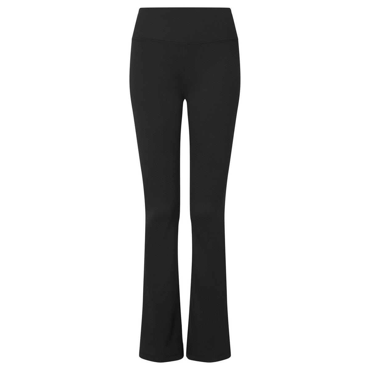 Black - Front - TriDri Womens-Ladies Recycled Flared Leggings
