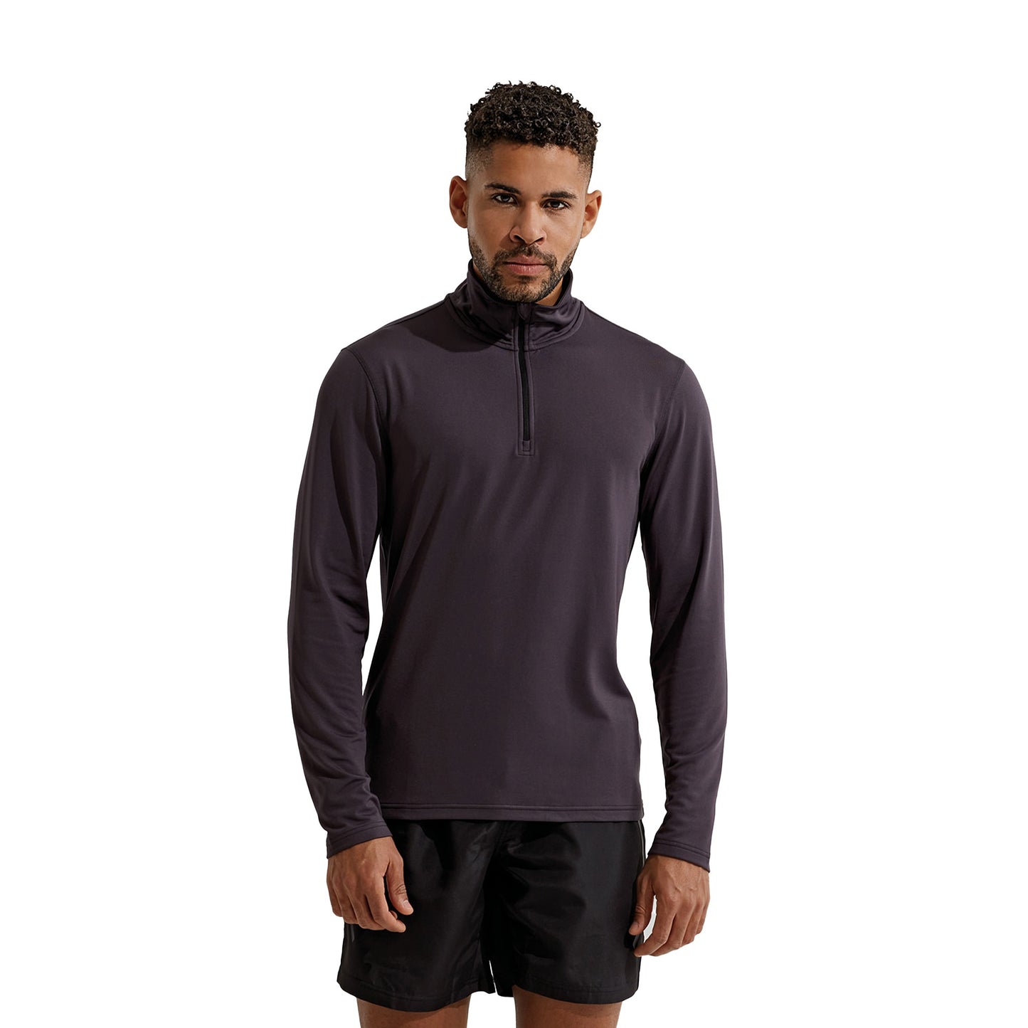 Charcoal-Black - Back - TriDri Mens Athletic Top