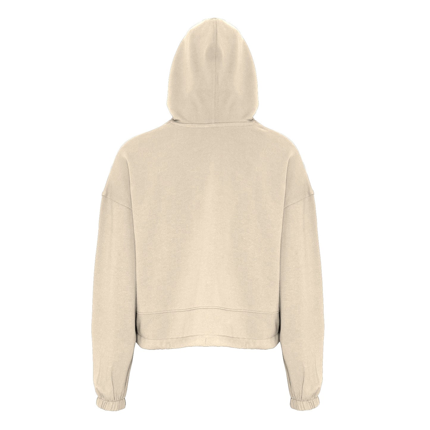 Natural - Back - TriDri Womens-Ladies Oversized Crop Hoodie