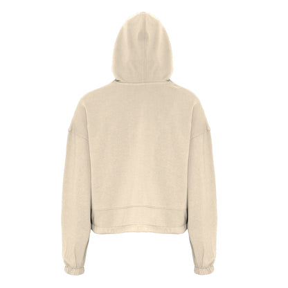 Natural - Back - TriDri Womens-Ladies Oversized Crop Hoodie