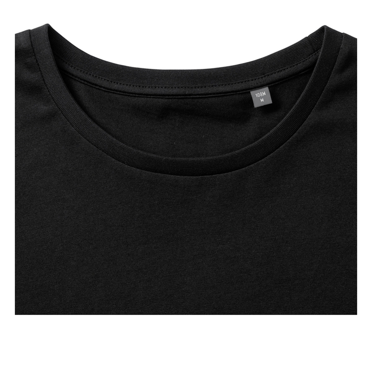 Black - Side - Russell Mens Organic T-Shirt