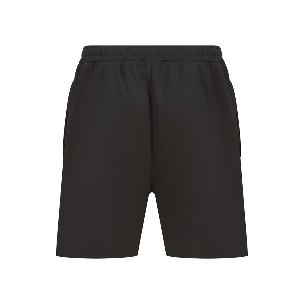 Black - Back - Finden & Hales Childrens-Kids Knitted Sweat Shorts