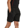 Black - Pack Shot - Finden & Hales Childrens-Kids Knitted Sweat Shorts