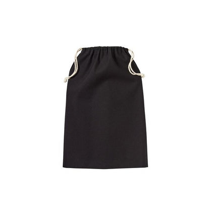 Black - Front - Nutshell Recycled Cotton Drawstring Bag