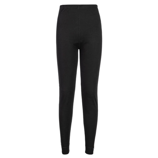 Black - Front - Portwest Womens-Ladies Base Layer Leggings