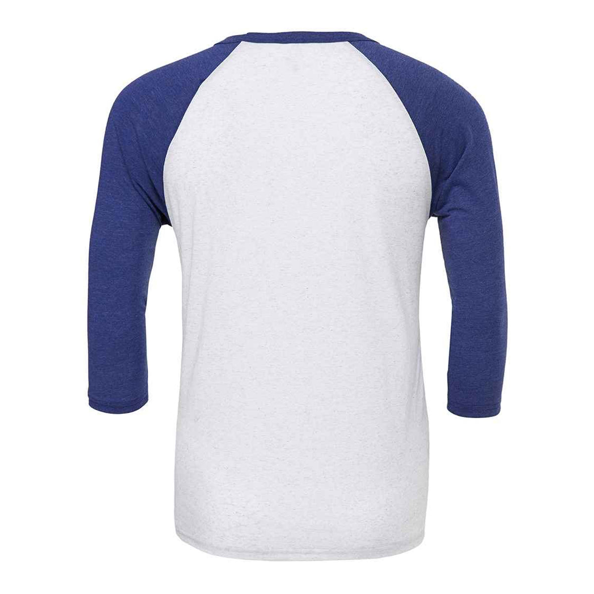 White-Navy - Back - Bella + Canvas Unisex Adult Triblend 3-4 Sleeve Baseball T-Shirt