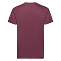Burgundy - Back - Fruit of the Loom Mens Super Premium T-Shirt
