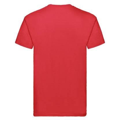 Red - Back - Fruit of the Loom Mens Super Premium T-Shirt