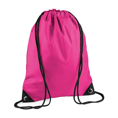 Fuchsia - Front - Bagbase Premium Drawstring Bag