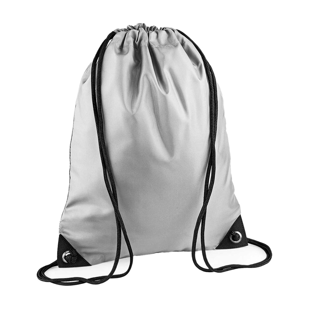 Silver - Front - Bagbase Premium Drawstring Bag