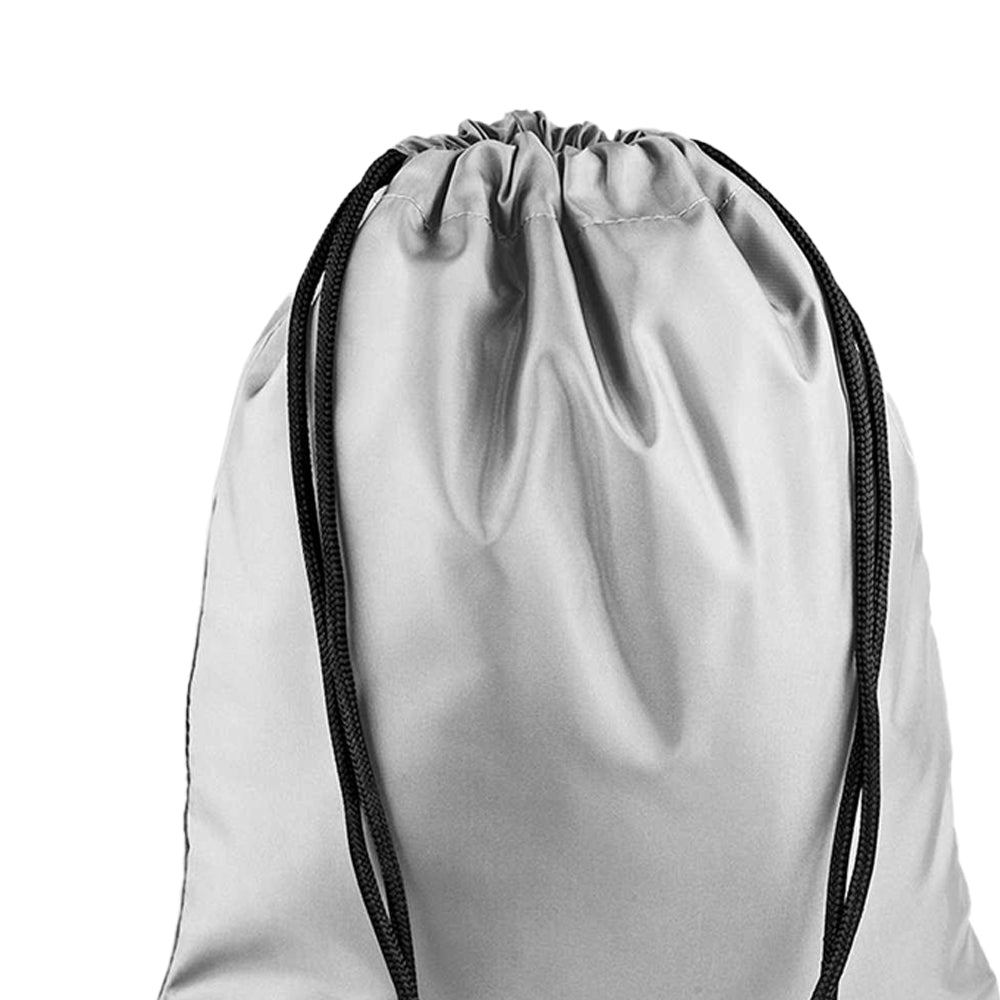 Silver - Back - Bagbase Premium Drawstring Bag