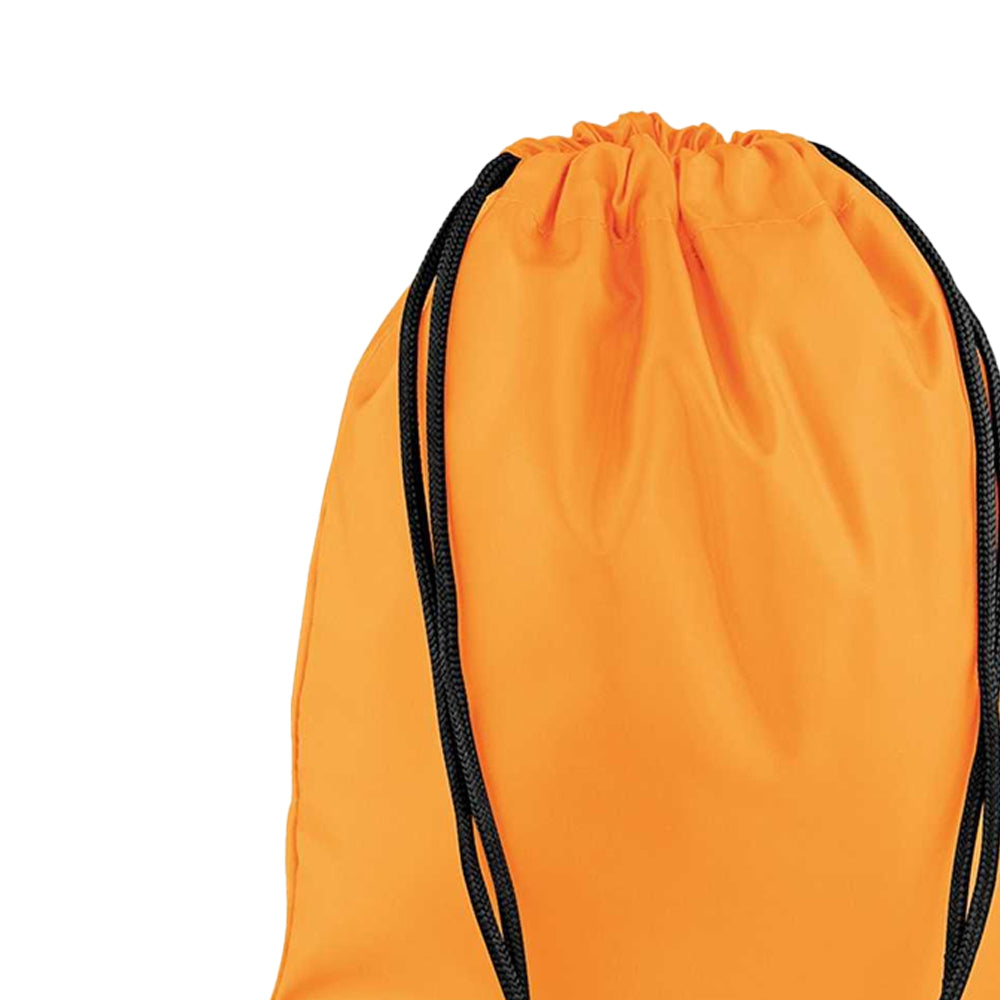 Fluorescent Orange - Back - Bagbase Premium Drawstring Bag