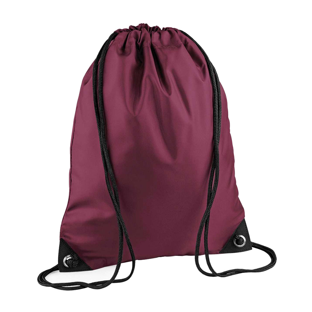 Burgundy - Front - Bagbase Premium Drawstring Bag