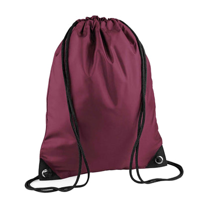 Burgundy - Front - Bagbase Premium Drawstring Bag
