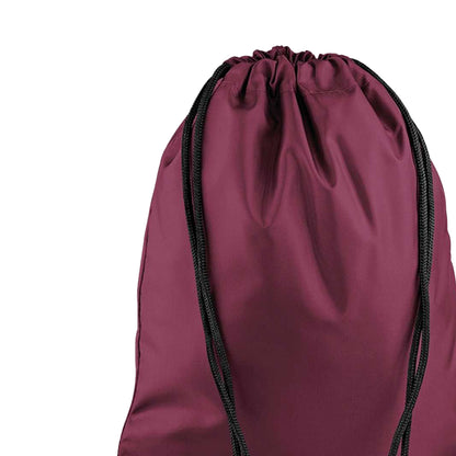 Burgundy - Back - Bagbase Premium Drawstring Bag