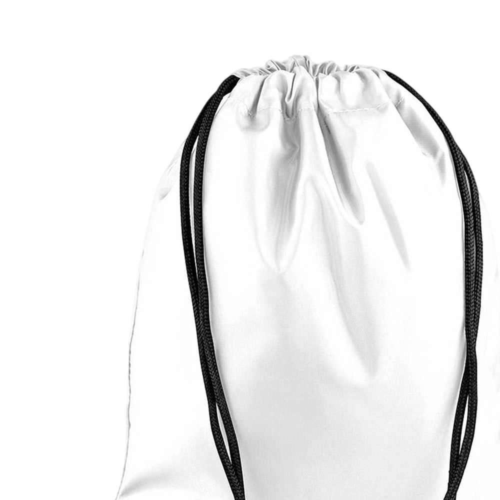 White - Back - Bagbase Premium Drawstring Bag