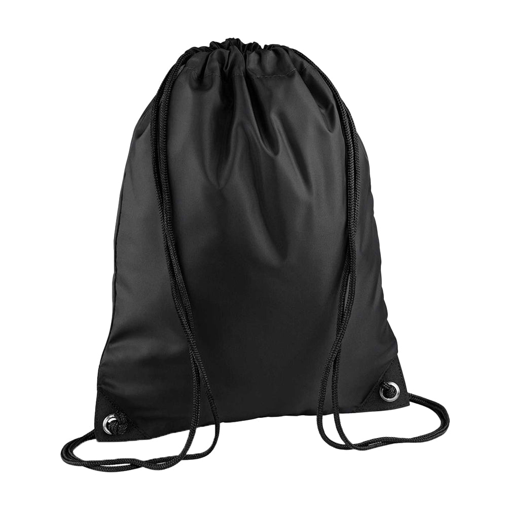 Black - Back - Bagbase Premium Drawstring Bag