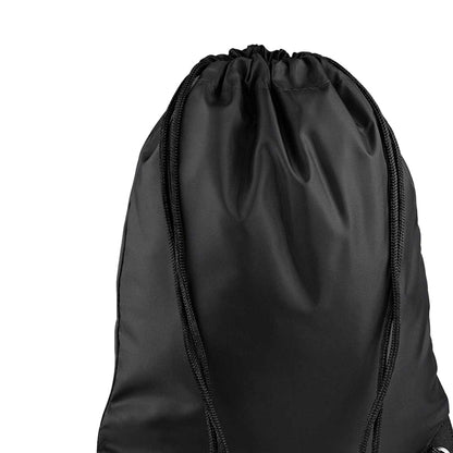 Black - Side - Bagbase Premium Drawstring Bag