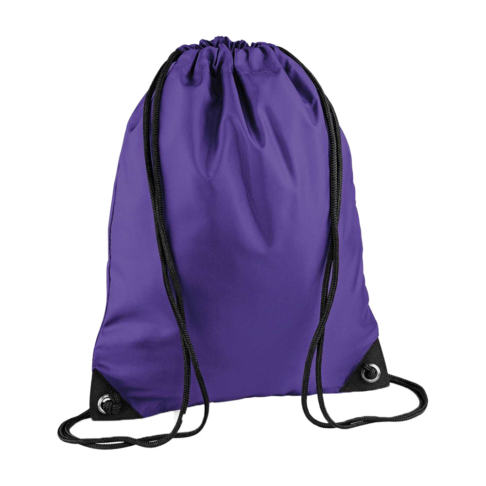 Purple - Front - Bagbase Premium Drawstring Bag