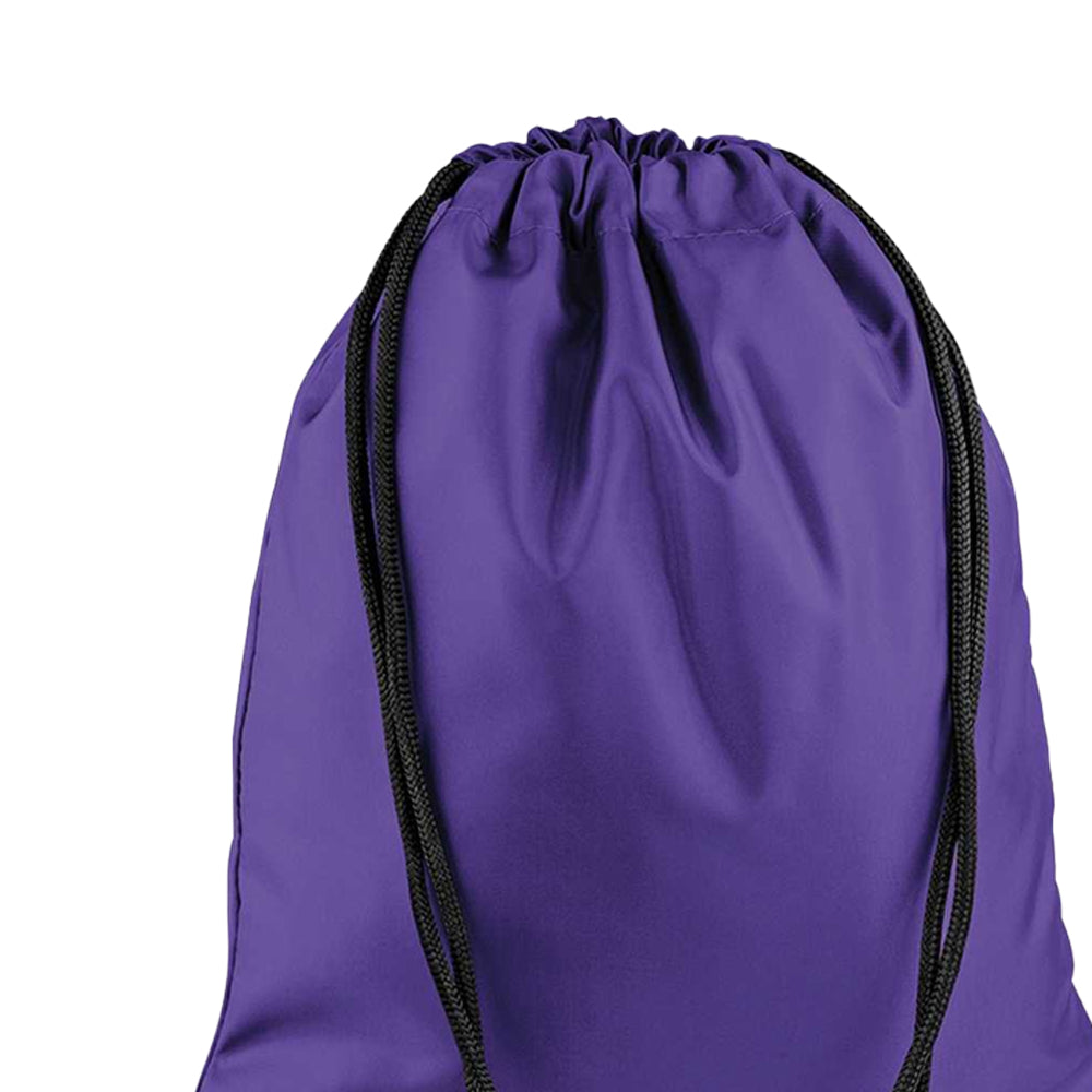 Purple - Back - Bagbase Premium Drawstring Bag
