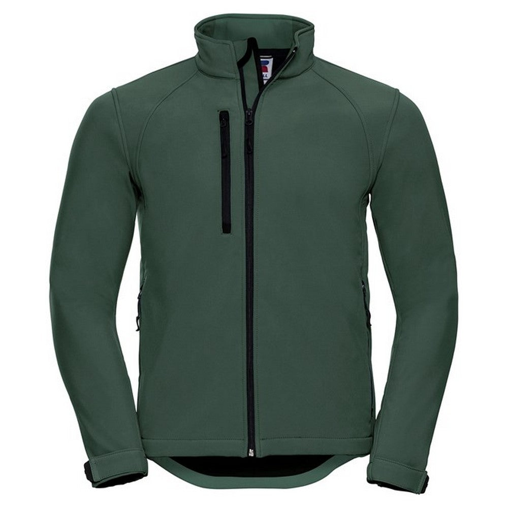 Bottle Green - Front - Russell Mens Soft Shell Jacket
