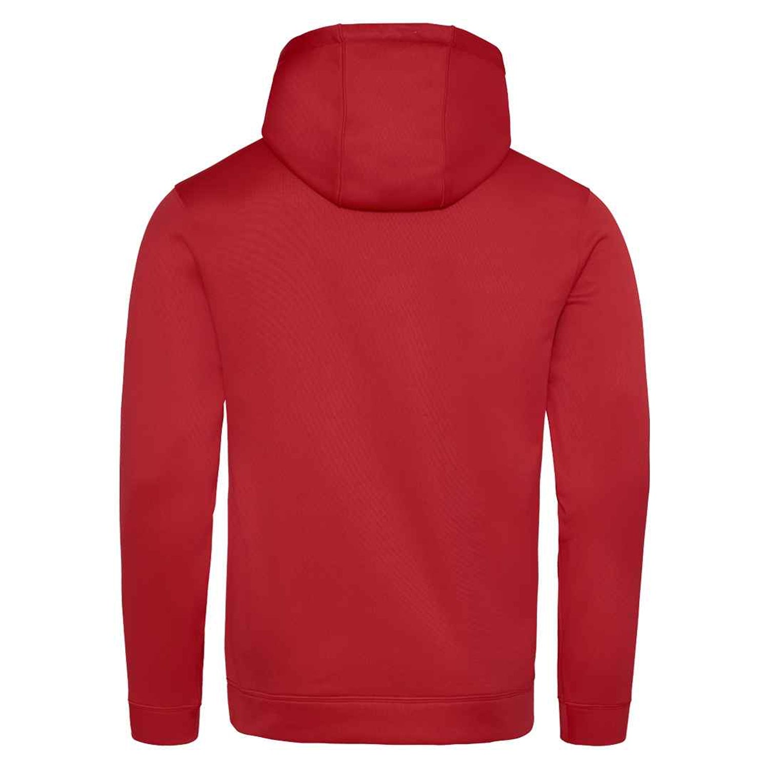 Fire Red - Back - Awdis Unisex Adult Polyester Sports Hoodie