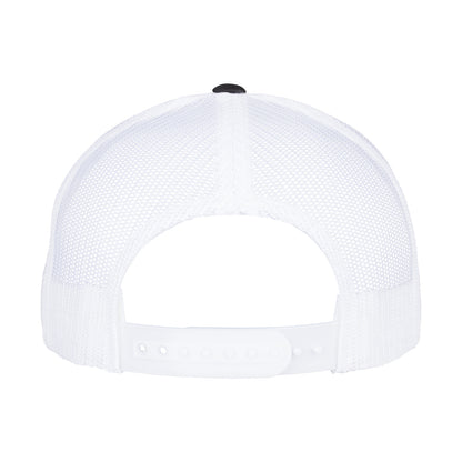 Black-White - Back - Flexfit Unisex Adult Two Tone 5 Panel Trucker Cap